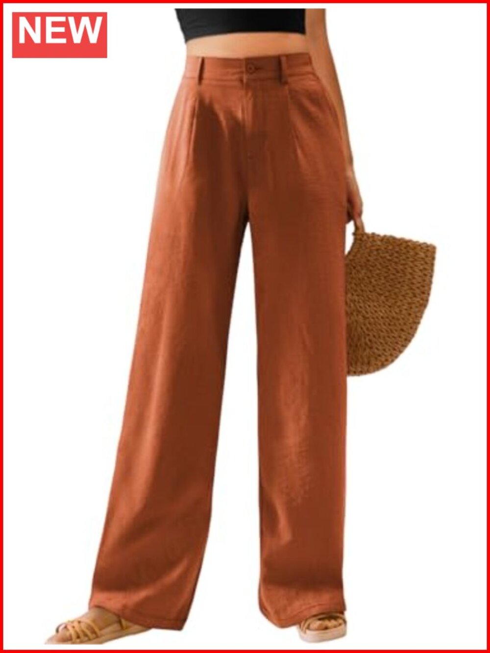 Wide Leg High Waisted Palazzo Pants with Pockets
